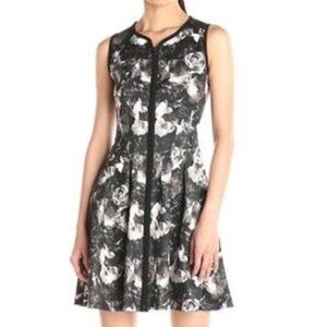 Betsey Johnson Scuba Zip Front Floral Mini Dress 4